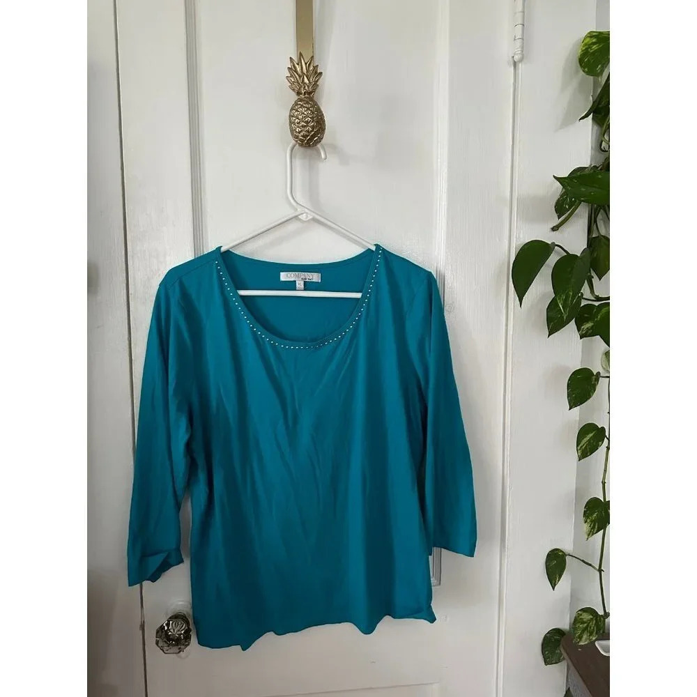 Ellen Tracy Company Women’s size x-Large Blue shirt